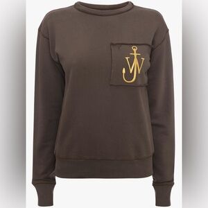 JW Anderson Khaki Green Sweatshirt with Gold Logo